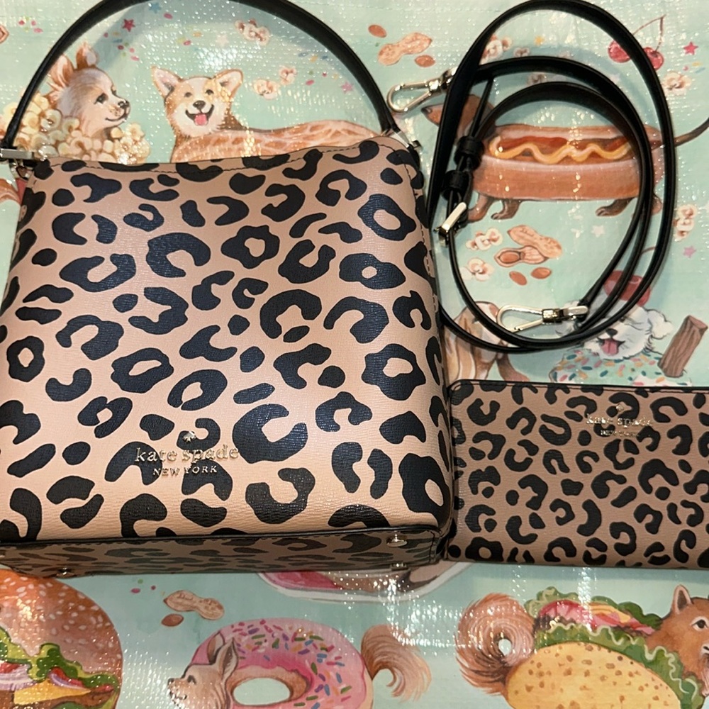 Leopard Kate Spade Crossbody with wallet